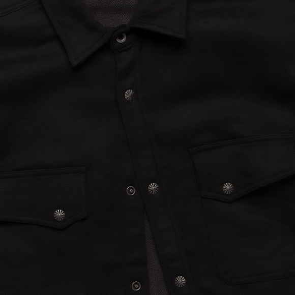 BNWOT / LTD. EDITION 3sixteen Crosscut Western Fleece Knit Shirt - Black - Large - Picture 4 of 11